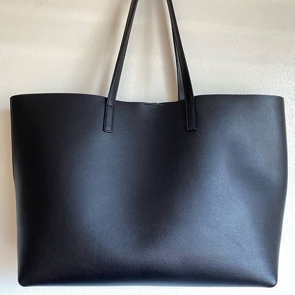 EUC YSL Saint Laurent East West Supple Leather Shopping Tote Black - Picture 6 of 14